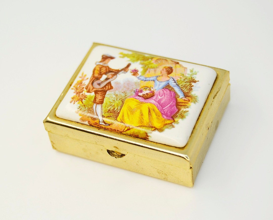 Vintage Limoges Pill Box, Limoges Mini Pill Box Etsy