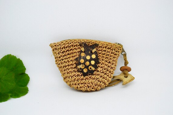 natural purse, owl purse, crochet purse, eco purs… - image 3