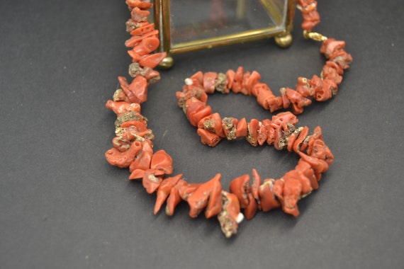 vintage authentic red coral necklace - image 3