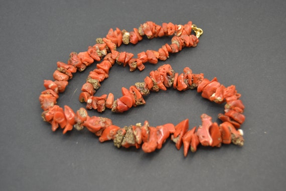 vintage authentic red coral necklace - image 2