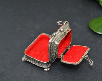 Vintage Alpaca Double Tier Pillbox: Collector Gift