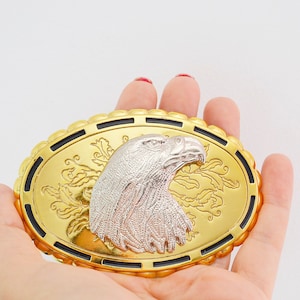 Mexico golden buckle with eagle