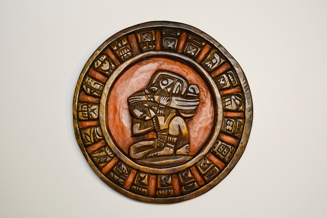 Carved Wooden Haab Calendar Mayan Solar Calendar Haab Carved Etsy Carved Wooden Haab Calendar Mayan Solar Calendar Haab Carved Etsy