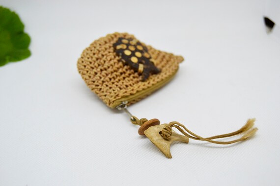 natural purse, owl purse, crochet purse, eco purs… - image 4