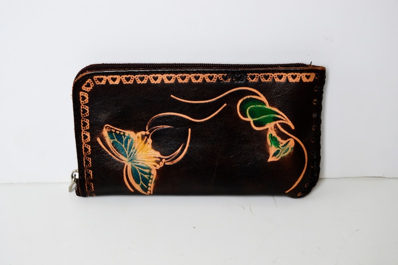 Women/'s butterflies purse butterflies purse women/'s gift Christmas brown purse women/'s purse vintage leather purse