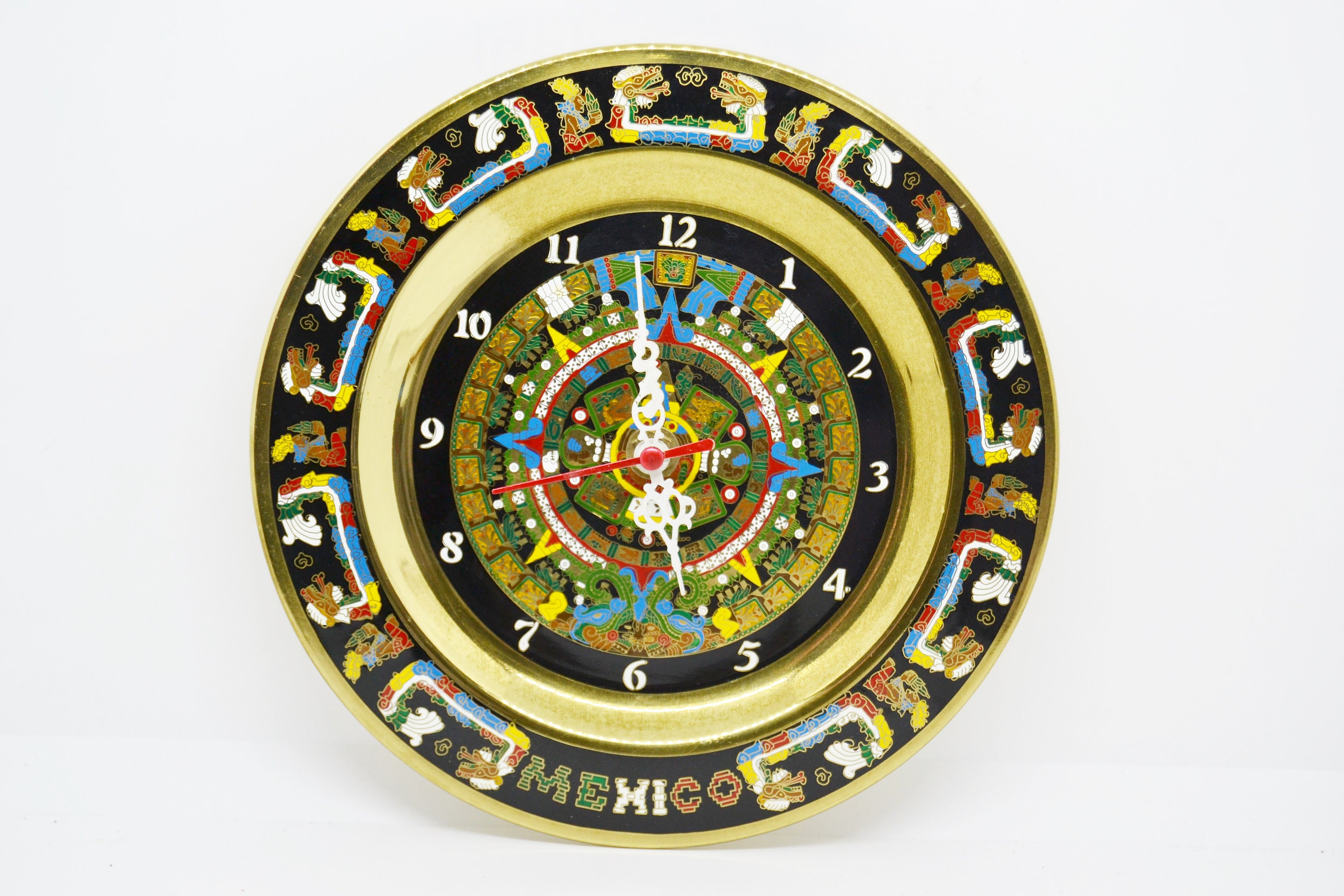 Wall Clock Solar Calendar Aztec Calendar Solar Calendar Etsy