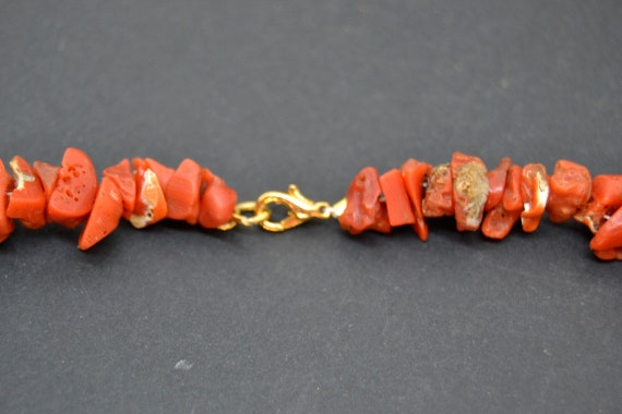 vintage authentic red coral necklace - image 8