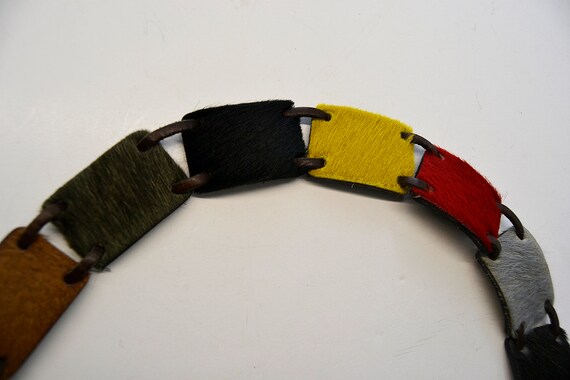 Multicolored leather belt, LEATHER belts, BOWEN B… - image 3