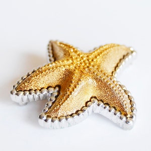 nina richi,starfish brooch, starfish pin, gold brooch, vintage brooch, vintage brooch, women gift, mother gift, vintage jewelry, starfish