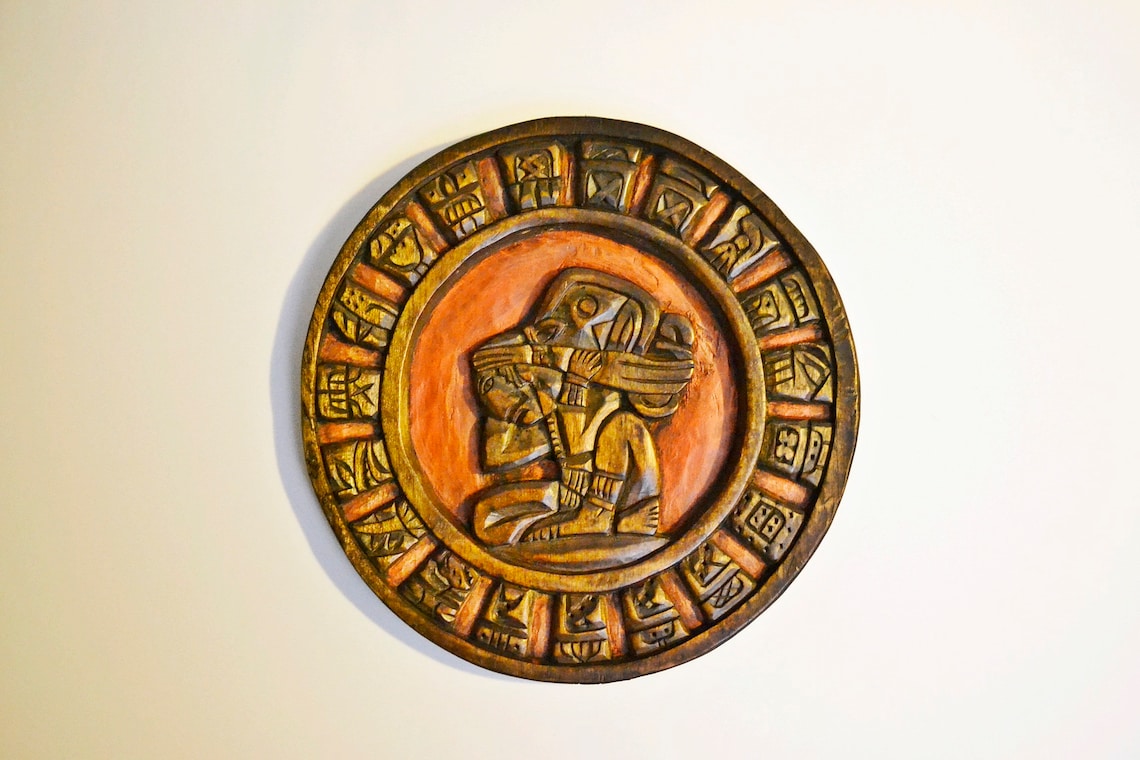 Carved Wooden Haab Calendar Mayan Solar Calendar Haab Carved Etsy Carved Wooden Haab Calendar Mayan Solar Calendar Haab Carved Etsy