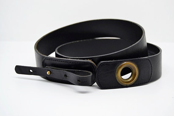 Gap Black Genuine Cow Leather Belt Size M Made in… - image 10