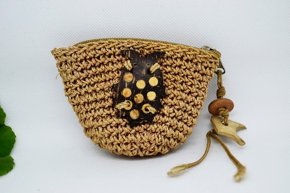 natural purse, owl purse, crochet purse, eco purs… - image 2