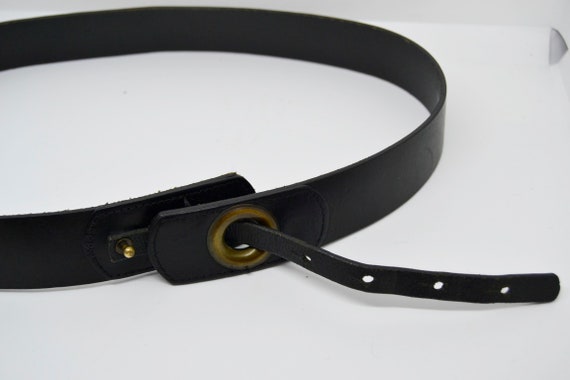 Gap Black Genuine Cow Leather Belt Size M Made in… - image 9