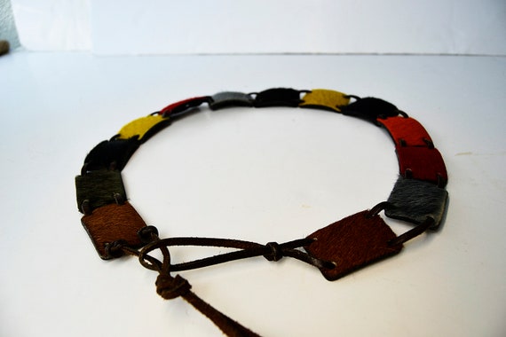 Multicolored leather belt, LEATHER belts, BOWEN B… - image 2