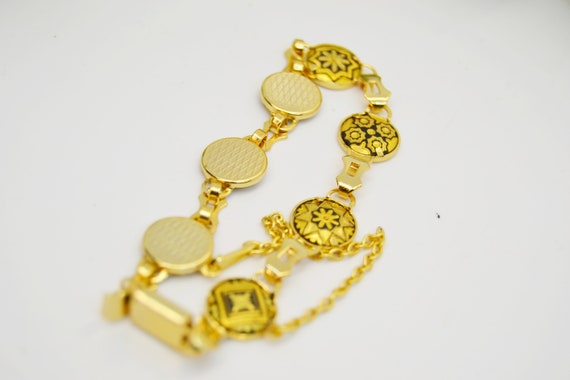 Damascene bracelet, Toledo Damascened Link Bracel… - image 6