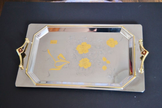 24 Carat Gold Decorative Tray: Benito Giuseppe de Freddi, Italy