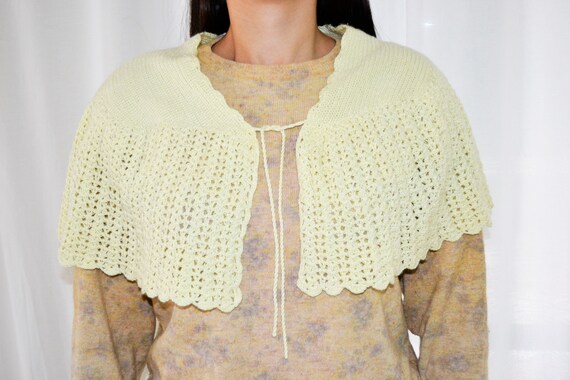 crochet cape, yellow cape, wedding cape, handmade… - image 6