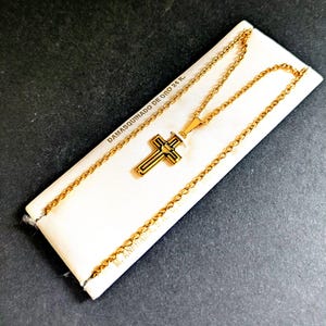 damascene cross, new vintage, damascene cross, damascene cross, 24 Karat Gold Damascene Pendants, Toledo Damascene Jewelry, religious