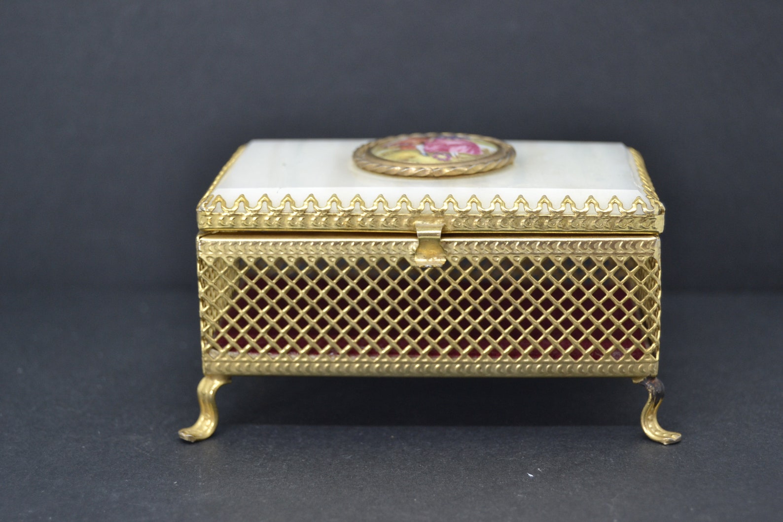 Fragonard Gold Jewelry Box Jewelry Box Cameo Box Gold Etsy
