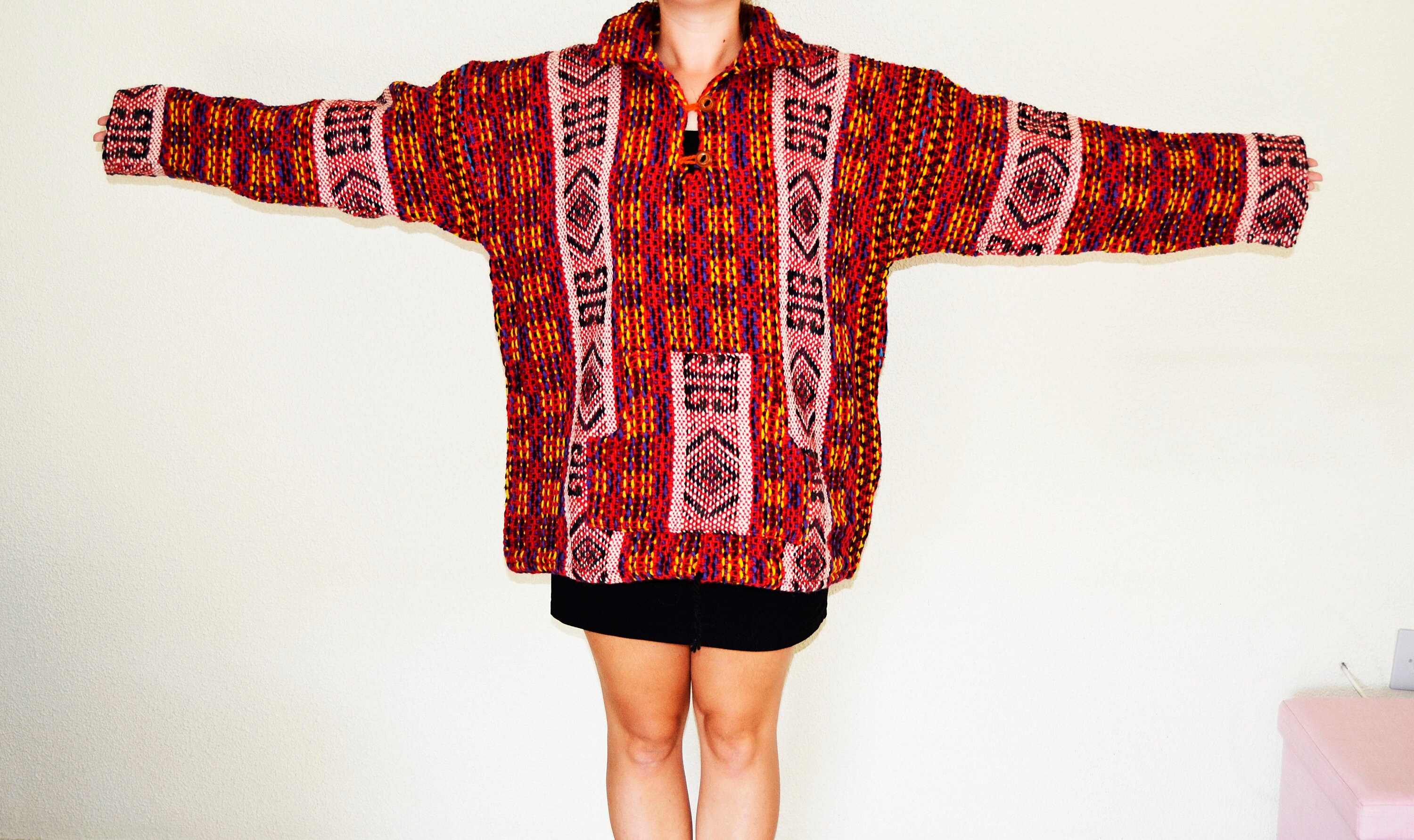 Vintage Ethnic Print Hoodie main image 1