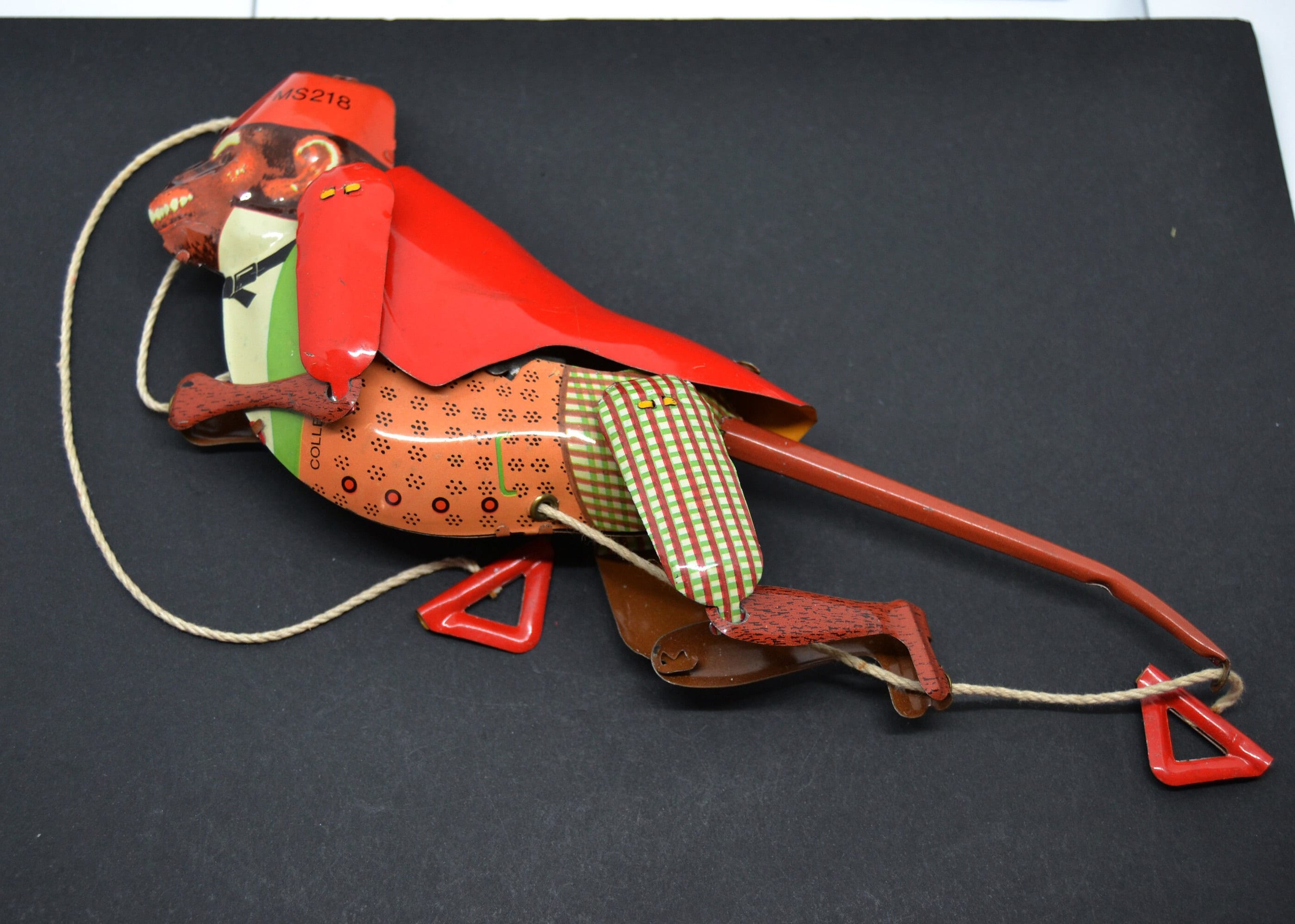Ancien Jouet Mécanique Articulé – Singe Galipette, Vintage, Collection