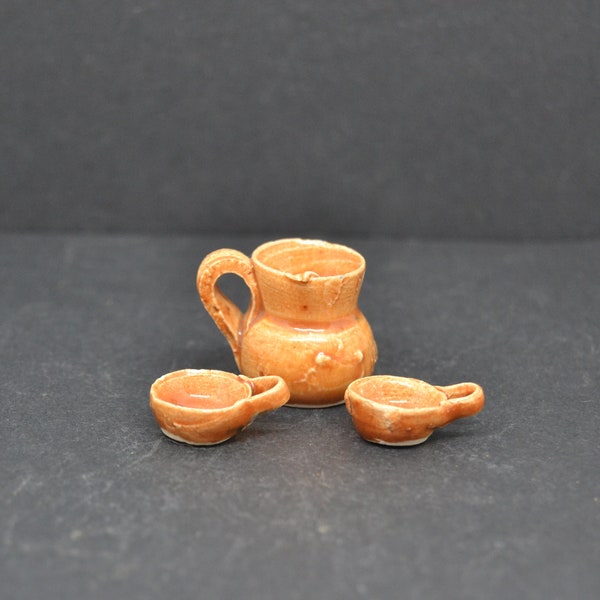 Ceramic miniatures for dollhouses, glazed ceramics, handmade ceramics, miniatures