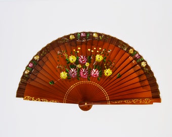 wooden fan, vintage fan, women&#39;s fan, Spanish fan, folding fan, collection fan, design fan, handmade fan, hand fan, hand
