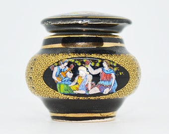 mini fiole grecque vintage en porcelaine, bouteille de parfum solide, miniatures à collectionner, fiole vintage, mythologie grecque, cadeau de collectionneur