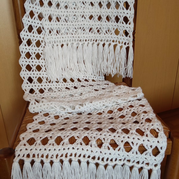 Echarpe ou Etole Blanche au crochet