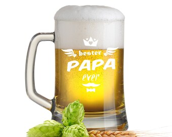 Kneipe Bierkrug Party 0,5 l Bier mit Henkel Kapuziner Glaskrug