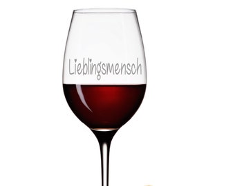 Leonardo Weinglas mit Gravur "Lieblingsmensch" Wein Glas graviert Geburtstag Muttertag Geschenkidee