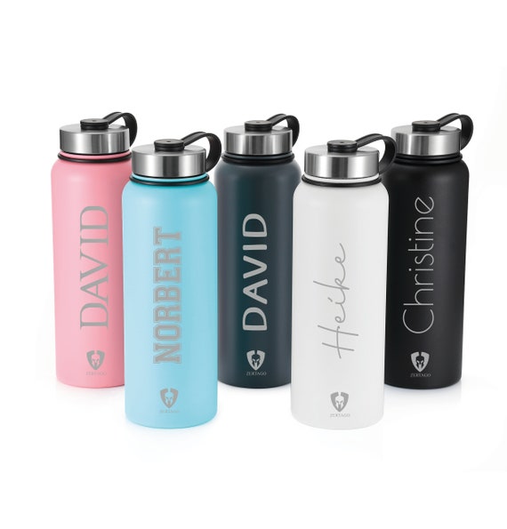 Stainless Steel Drinking Bottle Personalized With Name 0.7 Liter