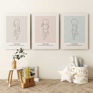 Geburtsposter Baby | Poster Geburtsdaten Namen | personalisiertes Geschenk zur Geburt für Eltern, Baby, Mama und Papa