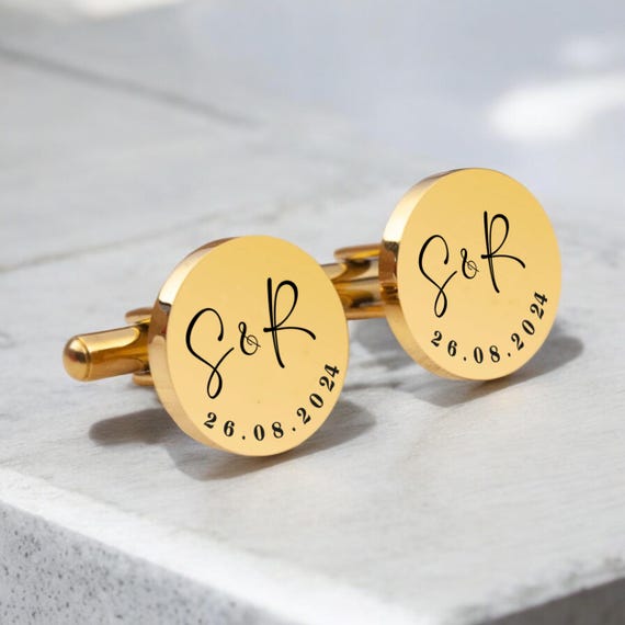 Boutons De Manchette 'À Mon éternité, De Votre Toujours' - Cadeau Mariage Homme - Plaqué Argent
