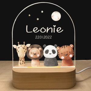 Night light personalized BUDDYS | Baby gift birth | Night light baby | Rainbow night lamp | Birth gift, baby