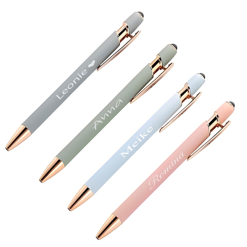 Personalisiertes Kugelschreiber Set - Metall Mit Gravur & Touchfunktion