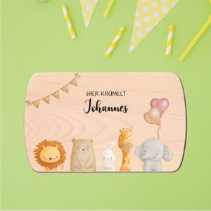 Gift birth motif animal gang | Breakfast board personalized | Board personalized | Baby gift birth | Board, wooden board