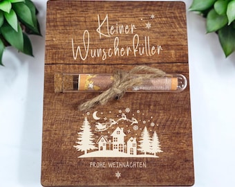 Money gift Christmas wish fulfiller Christmas gift wooden gift card gift wrapping