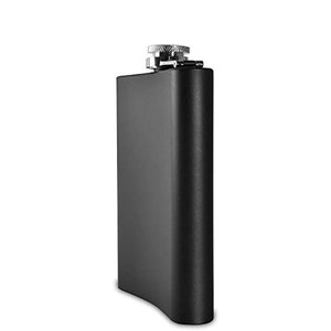 Flask personalized matt black with engraving of name and deer motif image 3
