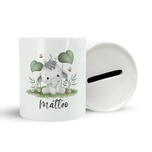 Spardose Kind personalisiert, Spardose, Taufgeschenk, Baby, Personalisierte Spardose, Spardose Taufe, Geschenk Geburt, Safari Tiere