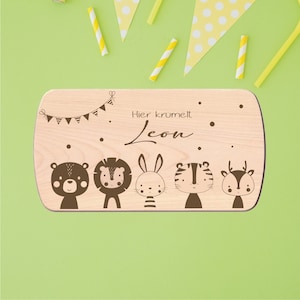 Gift birth WOODS | Breakfast board personalized | Personalized board | Baby gift birth | Board, wooden board