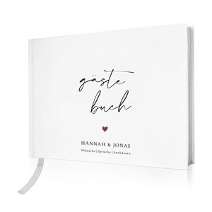 Hardcover guest book for the wedding personalized by printing, as a wedding gift motif 01, civil wedding, wedding reception