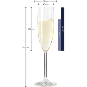 2 Leonardo Engraved Champagne Glasses for Weddings with Yes Engraved Names and Date of the Bride and Groom, Personalized Wedding Gift image 3