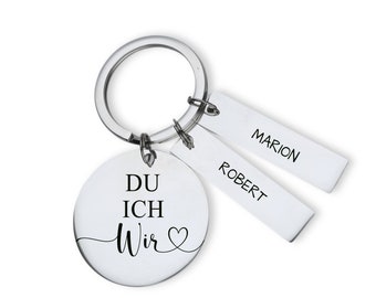 Keychain personalized for YOU I WE | Great gift for Valentine's Day birthday or Christmas