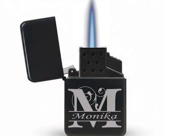 Encendedor personalizado Storm - Encendedor grabado con láser de alta calidad - Regalos personalizados para hombres, Navidad, cumpleaños
