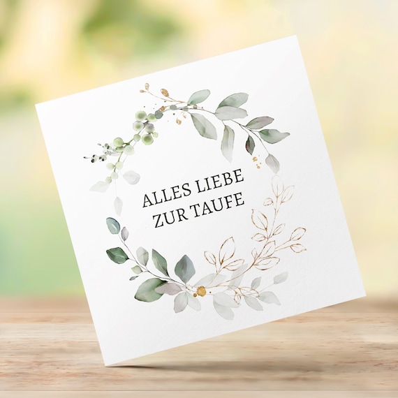 AFIE Glückwunschkarte Zur Taufe – Für Jungen & Mädchen, Mit Umschlag, Nachhaltiges Papier, Made In France