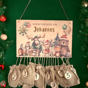 Advent calendar for children, Advent calendar to fill, Advent calendar made of wood, Advent calendar personalized, Christmas for children, Santa Claus
