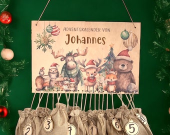 Adventskalender Kinder, Adventskalender zum Befüllen, Adventskalender aus Holz, Adventskalender personalisiert, Weihnachten Kinder, Nikolaus