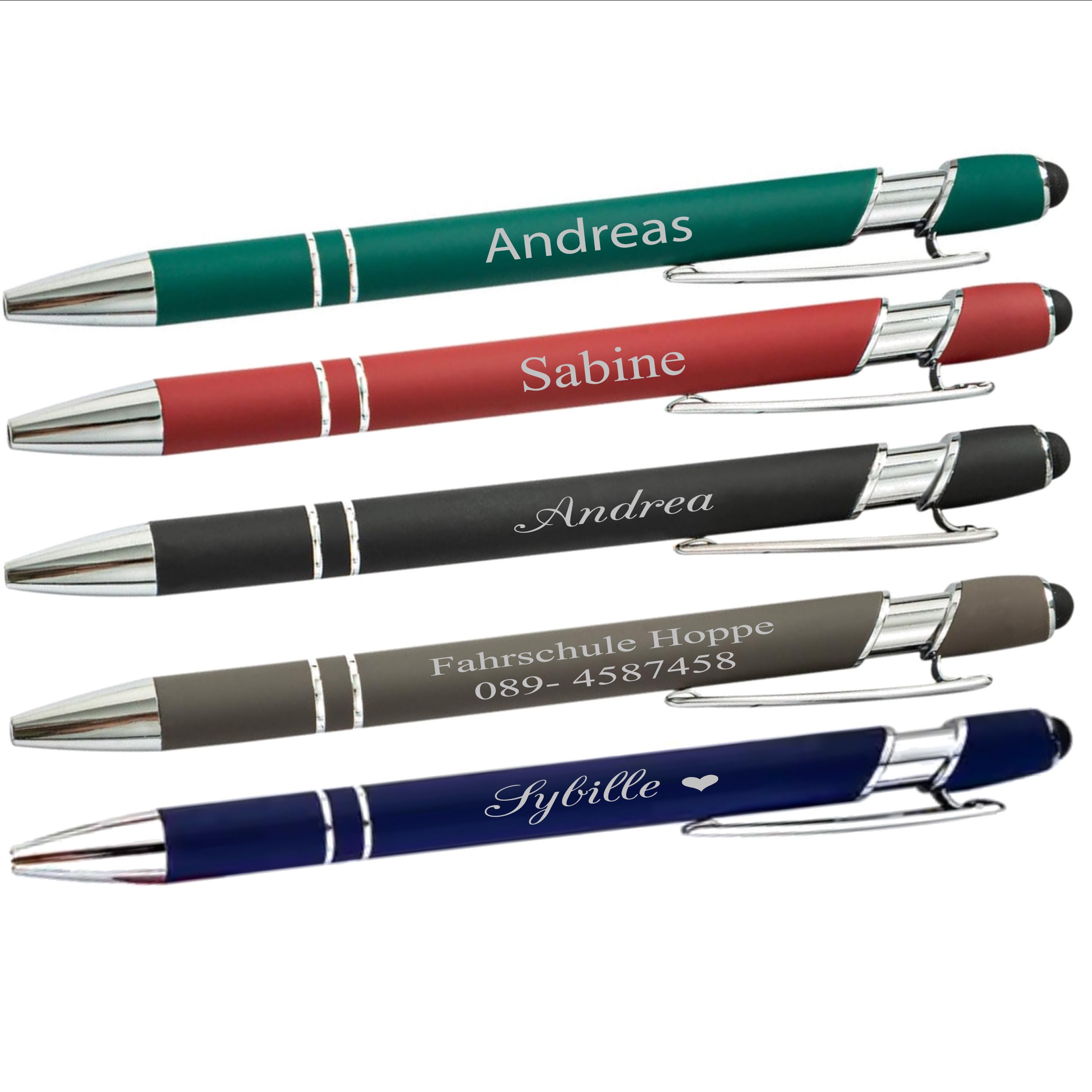 Personalisierbarer Kugelschreiber Mit Soft Touch – Individuell Mit Name, Logo Oder Text Bedruckbar