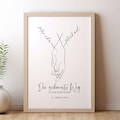Wedding gift personalized with name date | Wedding picture the most beautiful way for the bride and groom | Anniversary Valentine's Day wedding anniversary product logo